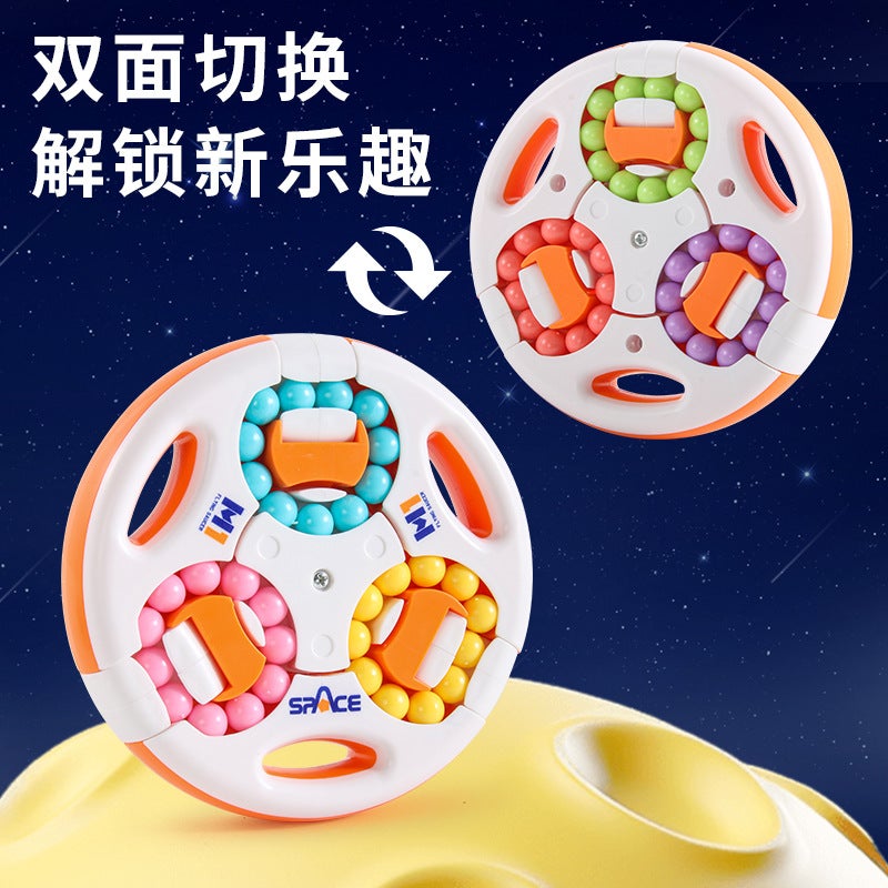 Children'S Toys Double-Sided Ball Magic Bean Rubik'S Cube Can Rotating Fingertip Gyro Puzzle Decompression Intelligence Disk - Image 4